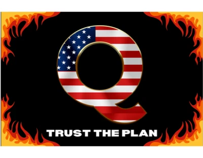 Donald Trump Q USA single sided Black 3' x 5' Flag Make America Great Again! - Image 1 of 2