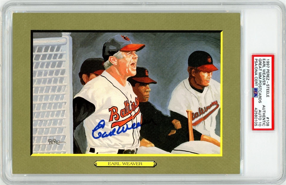 Earl Weaver Signed Perez Steele Great Moments - PSA DNA 10 - Изображение 1 из 1