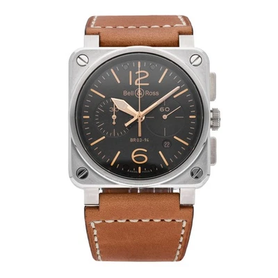 Bell & Ross BR03-94 Chrono Black Dial Auto 42mm Men's Watch BR0394-ST-G-HE/SCA - Image 1 of 4