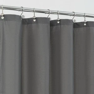 72 in. W x 72 in. L Waterproof Fabric Shower Curtain in Dark Gray - Picture 1 of 5