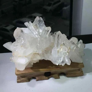 535g natural clear crystal cluster quartz mineral crystal energy decor gift - Picture 1 of 5