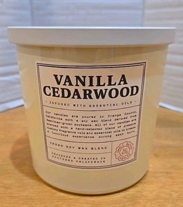 Leoben Candle Co Vanilla Cedarwood 24 Oz 3 Wick Candle Vegan Hand Made In USA  - Picture 1 of 8