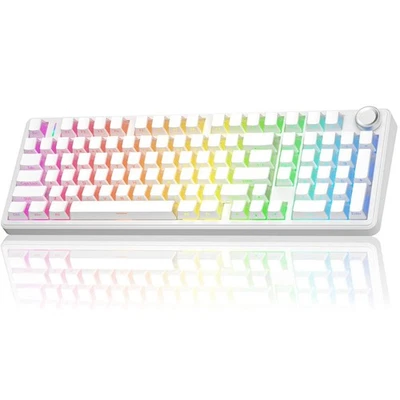 Teclado mecânico sem fio AULA F99 Pro tri-modo RGB retroiluminado teclados para jogos - Imagem 1 de 4