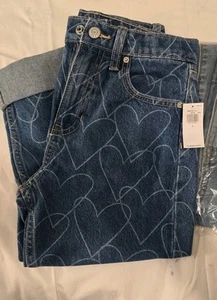 Lot Of 2 Pairs , Old Navy Girls Size 8 Denim Jeans Adjustable Waist NWT - Picture 1 of 5