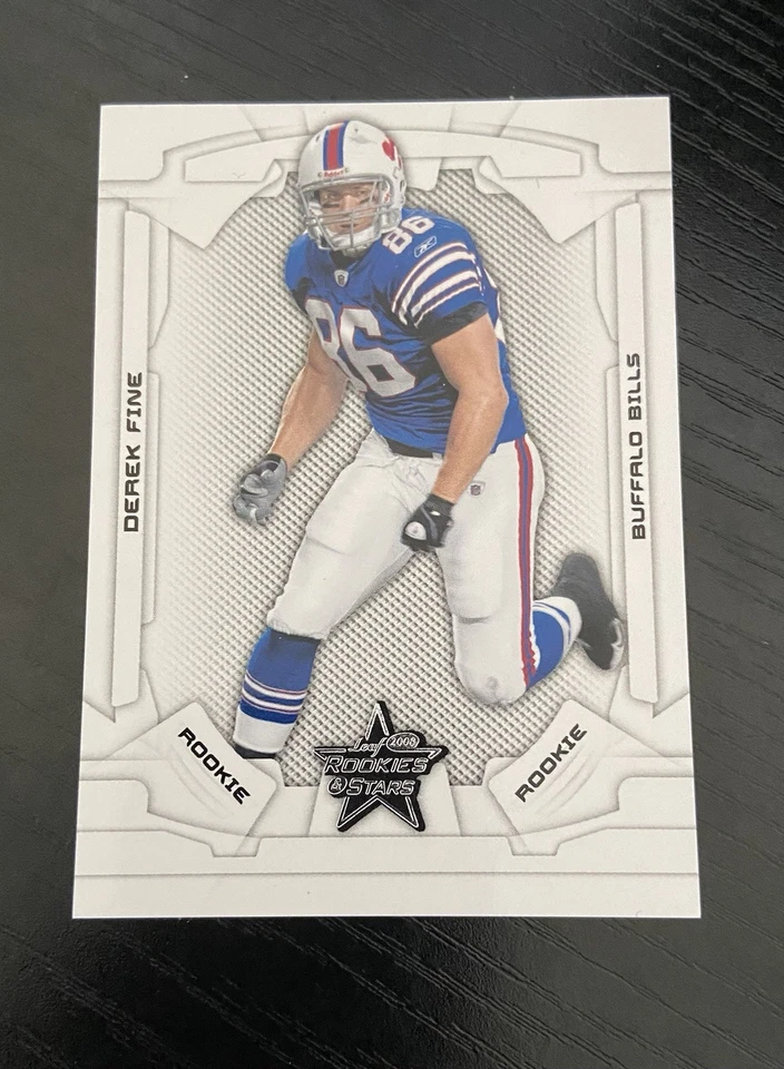 2008 Leaf Rookies & Stars - Rookie Derek Fine #190 /999 (RC) Bills - Image 1 of 2