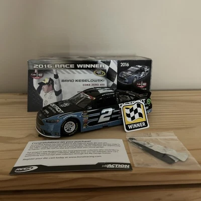 BRAD KESELOWSKI 2016 DAYTONA COKE 400 WIN DETROIT GENUINE PARTS 1/24 ACTION - Image 1 of 4