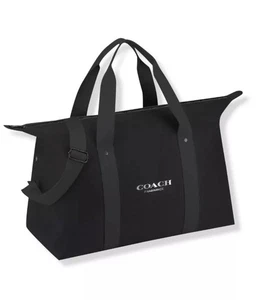 Coach Unisex Expandable Weekender Duffle Gym Travel Overnight Bag Black NWT - Picture 1 of 21