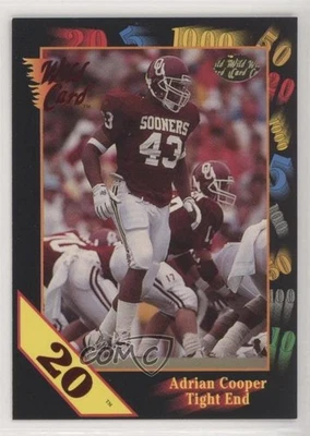 1991 Wild Card Draft 20 Stripe Adrian Cooper #53 Rookie RC - Image 1 of 2