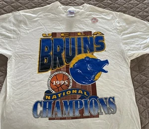 Vintage 90s UCLA Bruins T Shirt 1995 National Champions Basketball XL - Bild 1 von 6