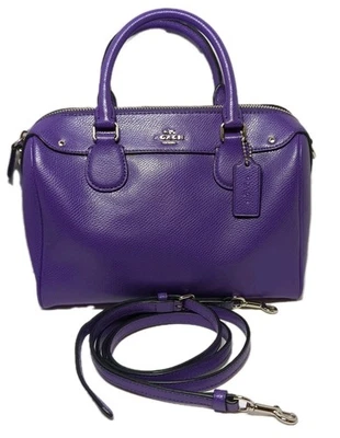 Bandolera Coach Baby Bennett de cuero granulado púrpura *Leer* Foto 1 de 4