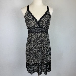 Vintage Delta Burke Black Lace Paisley Sheer Nightie Nightgown Slip Dress Sz 1X - Picture 1 of 7