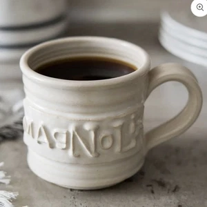 Magnolia Clay Coffee Mug Cup Magnolia Market Black Oak Art Made In USA - Picture 1 of 5