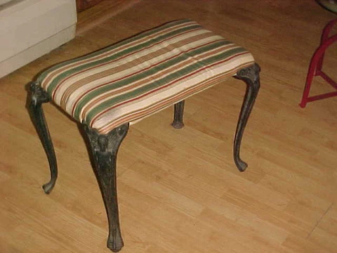 ART DECO SEAT or BENCH  -  NUDES on IRON LEGS  -  OLD ESTATE Cover