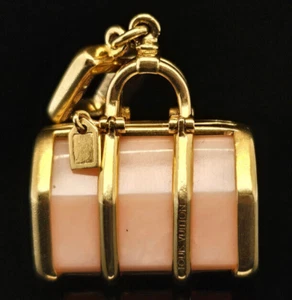 Louis Vuitton Rose Quartz 18k Yellow Gold Keepall Bag Charm Pendant - Picture 1 of 9