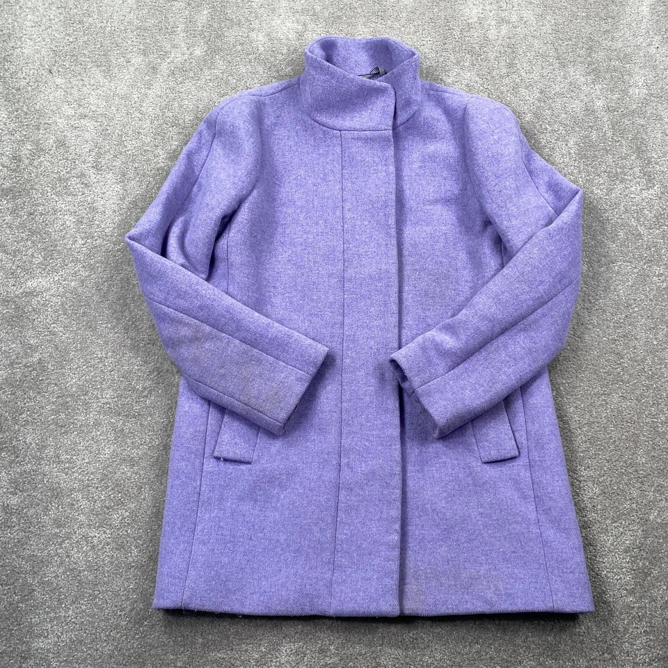 J. Crew Factory 风信子丁香紫色城市茧外套女式 6 码长袖 — 第 1/4 张图片