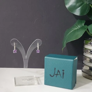 JAI John Hardy Ohrhänger Sterlingsilber strahlender Schliff Amethyst Edelstein - Bild 1 von 14