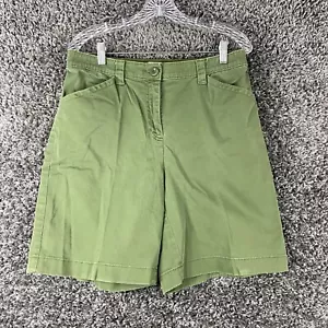 L. L. Bean Classic Fit Green Shorts Women’s 12 - Picture 1 of 10