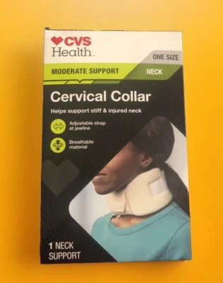 Colar cervical pressureief pescoço cinta tamanho único respirável espuma ajustável - Imagem 1 de 3