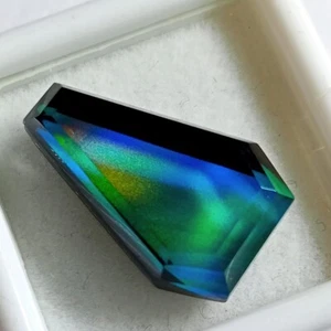 Certified Black Silk Fire Natural Opal 8-10Ct Fancy Cut Stunning Loose Gemstone - Picture 1 of 9