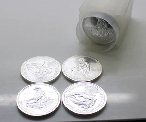 Raro tubo original 1985 de 25 rondas de plata Engelhard Prospector 1 oz .999, UNC - Imagen 1 de 3