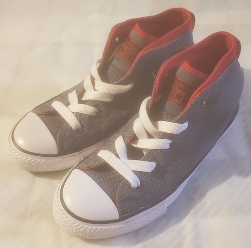 Sneakers stringate Converse Syde Street Junior's taglia 3 grigie e rosse Chuck Taylor