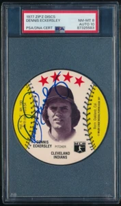 1977 Zip'z Discs Dennis Eckersley PSA 8 signed auto autograph PsA/DNA 10 highest - Picture 1 of 2