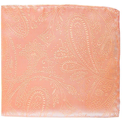 Nuevo Paisley Hombre Poliéster Melocotón Hankie Bolsillo Cuadrado Formal Boda Fiesta Baile de graduación Foto 1 de 2