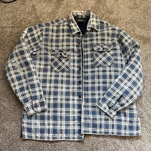 Vintage 70s Grunge Mens XL Van Cory Insulated Flannel Button Shirt Jacket USA - Picture 1 of 9