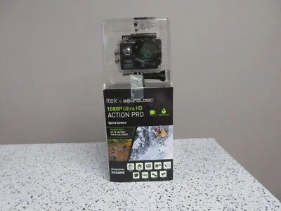 ITEK Action Pro 1080p Ultra HD Sports Camera Waterproof + Accessories NEW Open B - Image 1 of 4