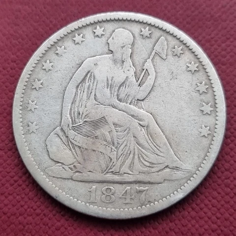1847 O Seated Liberty Half Dollar 50c Better Grade #51109 Cover
