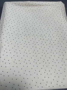 Cream Cotton Fabric with Blue Star Pattern 1 Yard x 44 Inches Wide Quilting - Picture 1 of 5