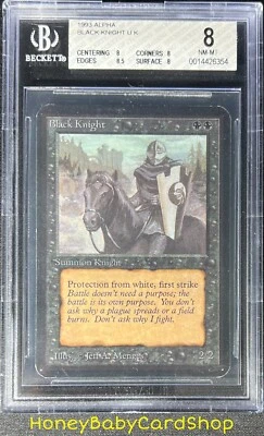 MTG Limited Edition Alpha 1993 Black Knight BGS 8.0Q+ NM/MT Old School 93/94 - Image 1 of 4