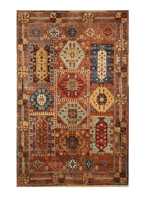 3 x 5 ft Brown Samarkand Afghan Hand Knotted Oriental Area Rug - Image 1 of 4