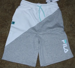 Boys Fila NWT gray/white fleece pull-on shorts size XL 18 - Picture 1 of 1