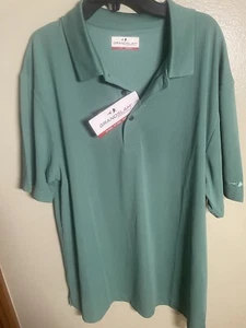 NWT Grand Slam Mens Off Course Performance Golf Polo Shirt Sz Large Green UPF 50 - Picture 1 of 4