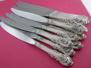 12 Sterling WALLACE 9 1/4" Knives SIR CHRISTOPHER ~no mono ~modern blades - Picture 1 of 5