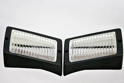 PORSCHE 911 930 SET BOSCH FOG LIGHT LENSES with FRAMES 1984 - 1989 NEW - Imagem 1 de 4