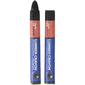 CH Hanson El Marko Lumber Crayon-Traditional Black 2Pcs. Carded - Picture 1 of 1