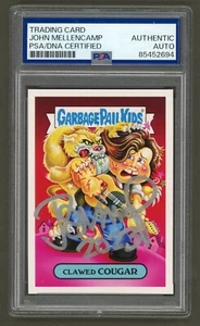 John Mellencamp Signed 2017 Topps Garbage Pail Kids Card 20a (PSA) Clawed Couger - Picture 1 of 2