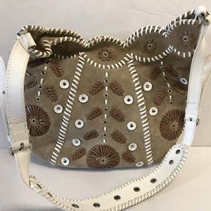 Rafe New York genähtes Leder Wildleder Messenger Handtasche - Bild 1 von 8