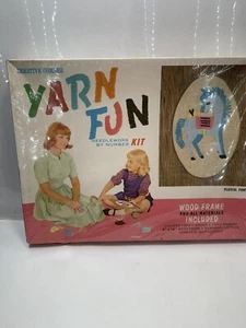 Kids Craft Creative Corner Yarn Fun Playful Pony Needlework By Number Kit Frame - Picture 1 of 15