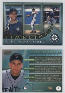 1999 Pacific Timelines Missing Serial Number Alex Rodriguez #8