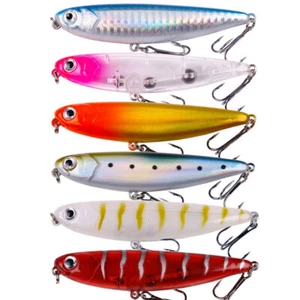 Lotto 6 pz esche da pesca traino esca dura popper esca a manovella basso luccio 9 cm/11,6 g - Foto 1 di 15