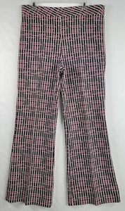 Pantaloni vintage Bodin Knits taglia 12 donna grattacielo gamba larga mod geo - Foto 1 di 13