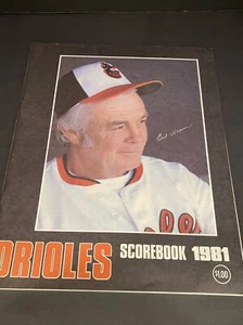 Tigers/Baltimore Orioles September 24, 1981 Program Scorecard Dwyer HR In 9th - Picture 1 of 3
