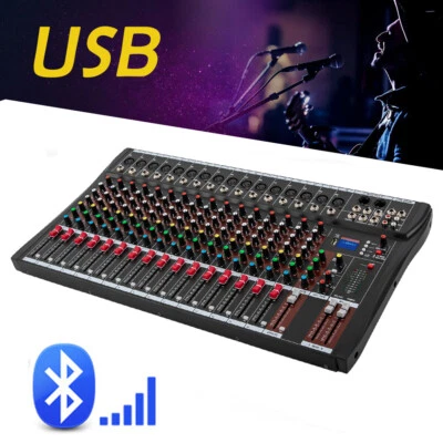 16 Channel Studio Audio Mixer Bluetooth USB Digital Sound Mixing Console Board - Image 1 of 4