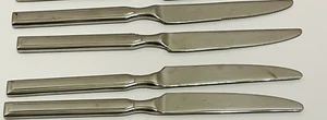 4 Cambridge Stainless 18/10 Flatware Solid Table Knives Rectangle Design 8.7" - Picture 1 of 8