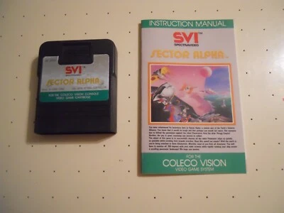 Sector Alpha by Spectravideo (ColecoVision, 1983) Cartridge w/Mnl - Tested/Works - Image 1 of 4