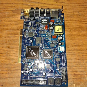 Jeu de cartes processeur audio numérique E-MU EM8810 et EM8820 fille PCI occasion - Photo 1/4