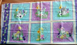 1 Sweet 2018 "H0ppy Easter" Fabric Quilting Cotton Sewing Crafting Panel - Picture 1 of 1